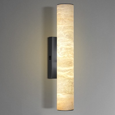 CityFurn 20" Modern LED Wall Sconce With Alabaster Shade