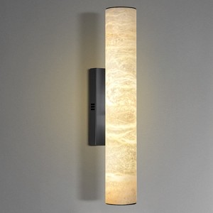 CityFurn 20" Modern LED Wall Sconce With Alabaster Shade - 1 of 4