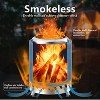 ZAFRO Tabletop Fire Pit 6.7"*7.3¡° with Stand, Smokeless Firepit Outdoor, 304 Stainless Steel Small Table Top Stove Fueled By Pellets Or Wood - 3 of 4