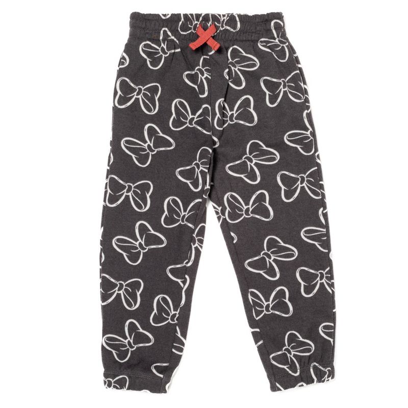Disney Minnie Mouse Girls Fleece 2 Pack Jogger Pants Little Kid to Big Kid, 3 of 8