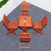 Lucius Reddish Brown Folding Bistro Table and Chair Dining Set - 4 of 4