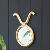 FURNIinspire Decorative Wall Mirrors Modern Round Mirror with Aluminum Frame for Living Room, Gold, 0.8"*16"*2.4" - 2 of 4