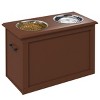 Elevated Dog Bowls with Storage Cabinet,Raised Pet Feeding Station with 2 Stainless Steel Bowls for Large Dogs And Pets-LAOTIES - 3 of 4
