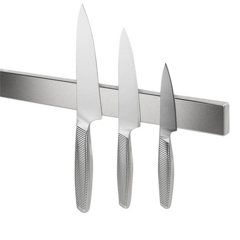 Magnetic Knife Rack - Silver Stainless Steel