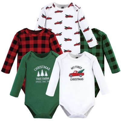 Hudson Baby Unisex Baby Cotton Long-Sleeve Bodysuits, Christmas Tr Baby Bike Girl Pants Hudson Baby