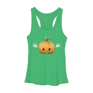 Women's Design By Humans Halloween Pumpkin Monster 6 By LironPeer Racerback Tank Top - 1 of 3