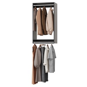 APRILSOUL Double Hanging Closet, Modular Closet System with Hanging Rod, Customizable Clothes Storage for Bedroom or Walk-in Closet - 1 of 1