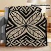 1 Fijian-style Blanket with Wooden Cutout Design, Featuring Polynesian and Samoan Patterns, Perfect for Home or Office Decor, Christmas Gift. - 3 of 4