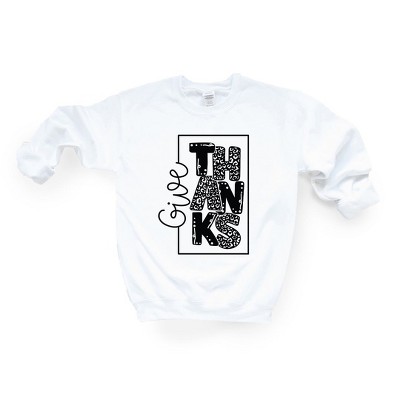 Simply Sage Market Women's Graphic Sweatshirt Give Thanks Square