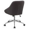 PAGED Home Office Chair Faux Leather Upholstered Desk Chair with Smooth-Rolling Casters, Adjustable Vanity Chairs for Bedroom, Home Office - 4 of 4