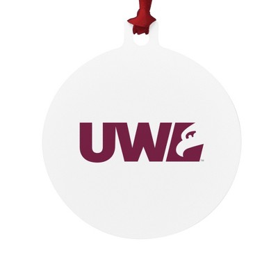University of Wisconsin - La Crosse University Secondary Logo Aluminum Holiday Christmas Tree Ornament