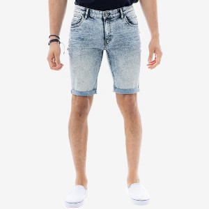 X RAY Slim Jean Shorts for Men, Men's Stretch Casual Denim Shorts Slim Fit, Distressed, Rolled Up Cuff Bermuda Short - 1 of 4