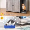 Garvee Stylish Cat Litter Box Enclosure with Charging Station – Spacious Double Door Design with Push-Pull Chassis, 3 Shelves - 4 of 4