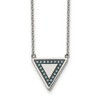 Chisel Stainless Steel with Reconstructed Turquoise Triangle on a 17.75" Cable Chain Necklace with a 2" Ext. - 2 of 3