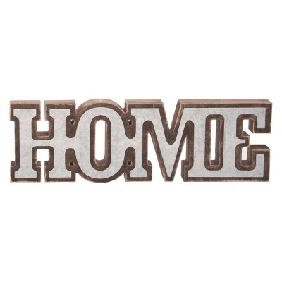 Transpac Wood 12 in. Brown Valentines Day Home Word Block Decor