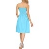 LA LEELA Women's House Daily Routine Evening Wear Holiday Backless Casual Smocked Mini Dress Tube Top Strapless Dresses for Women - 3 of 4