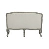 56" Tania Sofas Cream Linen and Brown Finish - Acme Furniture: French Cabriole, Nailhead Trim, No Assembly Required - 4 of 4