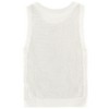 Womens Sheer Tank Sweater Tops Mesh Sweater U Neck Sleeveless Topss Pullover Sweater,White - M - 2 of 4