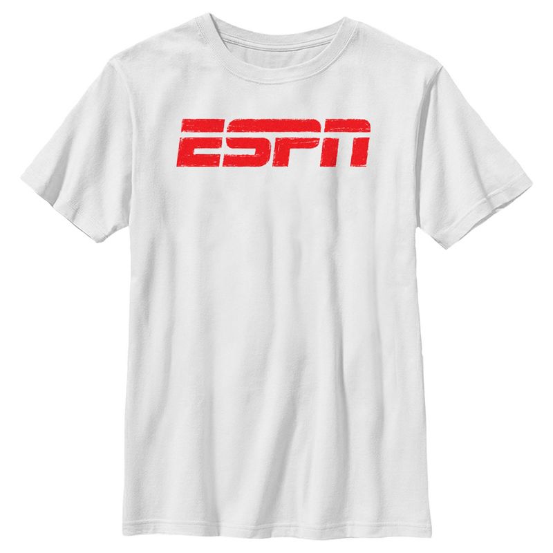 Boy's ESPN Red Crayon Logo T-Shirt, 1 of 5
