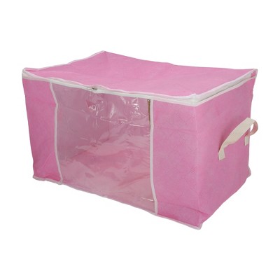 Unique Bargains Simple Durable Storage Bag 27.56"x19.69"x11.81" Pink 1 Pc