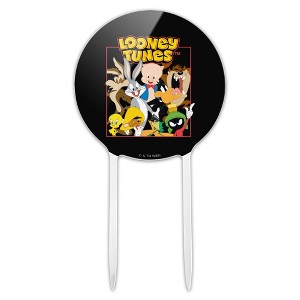 Looney Tunes Group Square Acrylic Cake Topper Party Decoration for Wedding Anniversary Birthday Graduation - 1 of 3