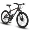 Aukfa 24-Inch  Mountain Bike for Boys & Girls, 21-Speed, Dual Disc Brakes, Front Suspension, Durable Steel Frame - 2 of 4