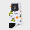 Women's Frog Witch Halloween Crew Socks - Hyde and EEK! Boutique™ White/Green/Black 4 - 10 - 2 of 3