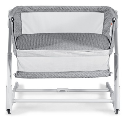 Image of Babyjoy Baby Side Bedside Sleeper Washable Mattress Height Adjustable Grey