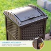 Commercial Outdoor Trashcan Hideaway with Lid for 30 to 33 Gallon Trash Bags for Garage, Backyard, or Garden - 4 of 4
