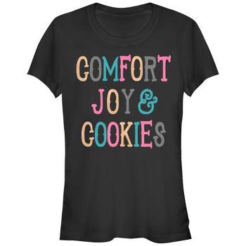 Juniors Womens Lost Gods Christmas Joy Cookies T-Shirt
