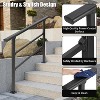 Handrails for Outdoor Steps, Outdoor Stair Railing Fits 3 to 4 Steps, Sturdy Porch Railing with Installation Kit - 3 of 4