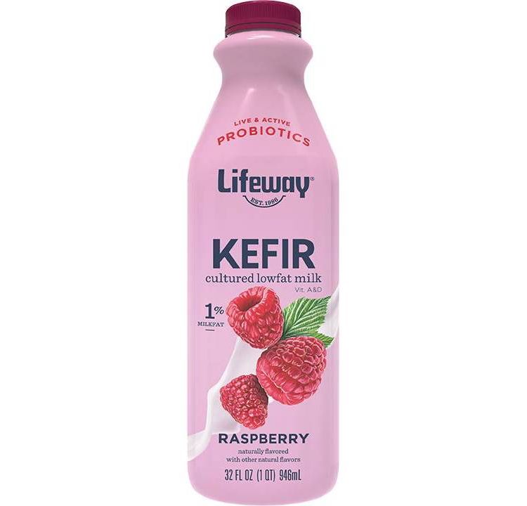 Lifeway Kefir Raspberry Low Fat Milk Smoothie - 32 fl oz, 1 of 3