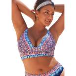 Swimsuits for All Women’s Plus Size Synergy Longline Underwire Bikini Top