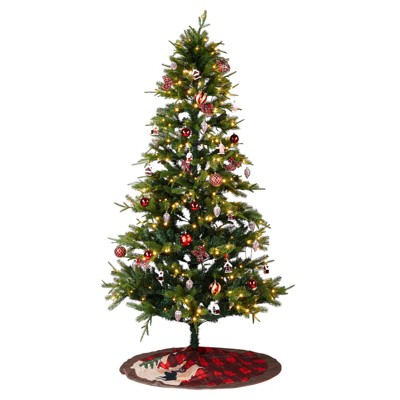 Karl Home 7.5 FT Artificial Christmas Tree with DIY 400 Warm White LED Lights
