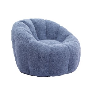 KWPZQEB Bean Bag Chairs, Teddy Large Sofa Chairs with Armrests, Comfy Round Fluffy Beanbag, Stuffed Floor Sofa for Living Room, Bedroom, Apartment - 1 of 4