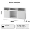 White Media Entertainment Center, Wood TV Stand for TVs up to 65 Inch, Television Media Console Table - 2 of 4