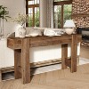 Tribesigns Solid Wood Entryway Table, 63" Console Table with 2 Drawers, Farmhouse Sofa Table Behind Couch for Entrance, Hallway, Living Room - 4 of 4