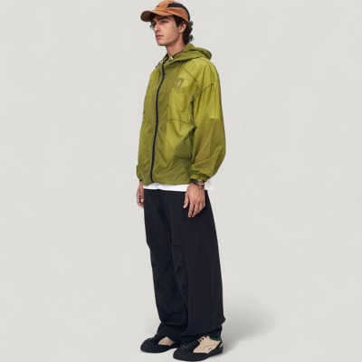 Anna-Kaci Active Men's Lightweight Hooded Zip-Up Windbreaker Jacket with Elastic Cuffs - Medium, Green — фото 6