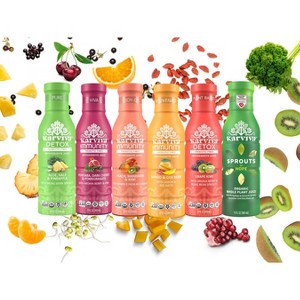 Karviva Organic Juice Cleanse Variety Pack – Gentle Detox with Sprouts & Adaptogens, Ancient Remedies for Liver, Thyroid, Digestion & Immunity Health - 1 of 1