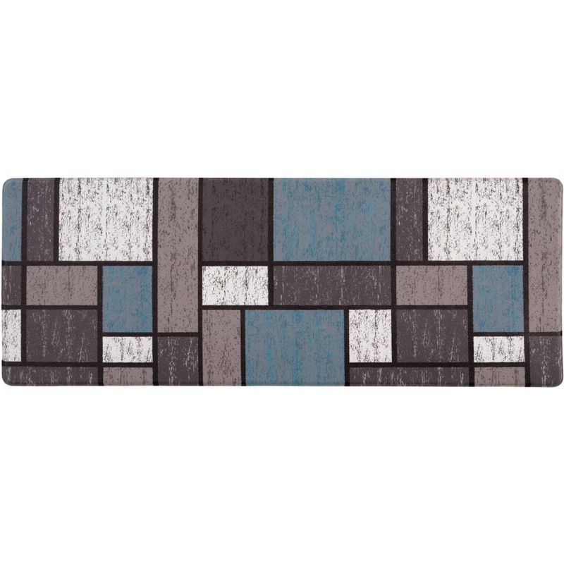 World Rug Gallery Contemporary Modern Boxes Anti Fatigue Standing Mat, 1 of 11