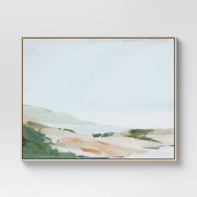 30&#34; x 24&#34; Hill Framed Wall Canvas Green - Threshold&#8482;