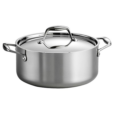 Martha Stewart Everday Midvale 8 Quart Stainless Steel Stock Pot with Lid