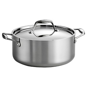 Tramontina Gourmet Tri-Ply Clad Induction-Ready Stainless Steel 5 QT. Covered Dutch Oven: Dishwasher & Oven Safe, Silver - 1 of 4