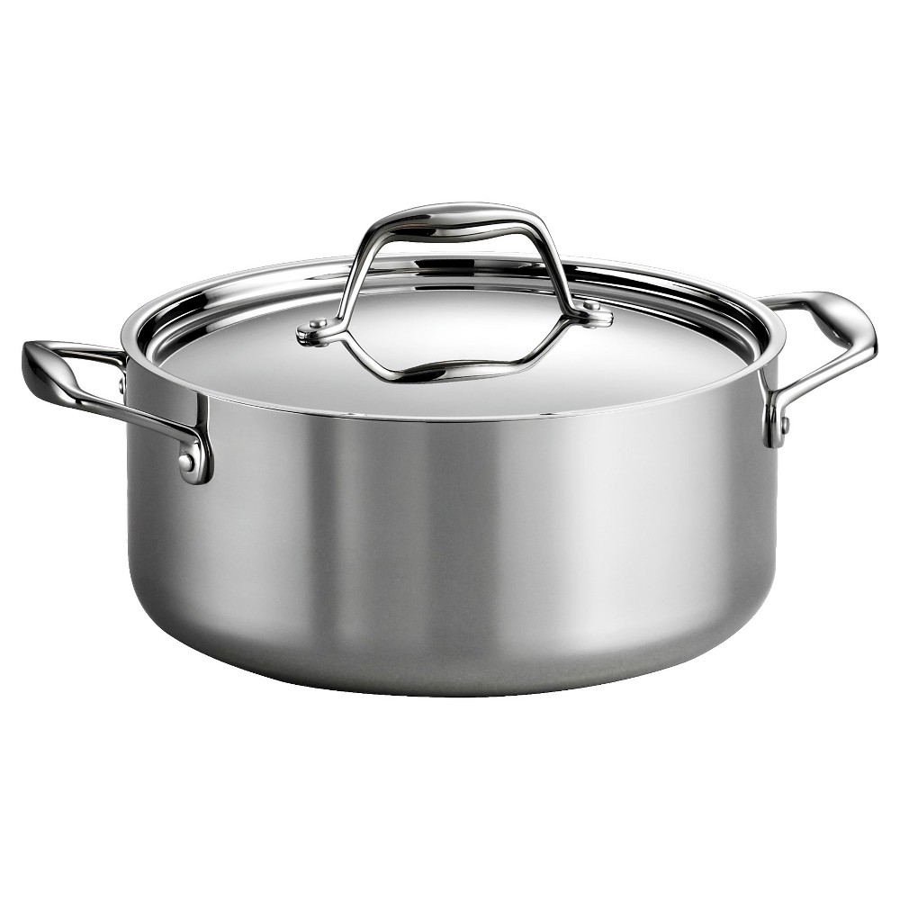 Photos - Pan Tramontina Gourmet Tri-Ply Clad Induction-Ready Stainless Steel 5 QT. Cove 