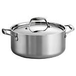 Tramontina Gourmet Tri-Ply Clad Induction-Ready Stainless Steel 5 QT. Covered Dutch Oven