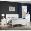 1pc White Finish Five Drawers Louis Philip Chest Solid Wood Contemporary Sleek Ample Storage - 4 of 4