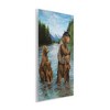 Stupell Industries Brown Grizzly Bear Family Fishing Mountain Lake Landscape Wall Plaque Art - 3 of 4