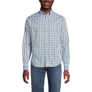 Lands' End Men's Traditional Fit Long Sleeve Travel Kit Shirt - 1 of 3