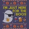 Women's Design By Humans Funny Here For The Boos Ugly Halloween Sweater By DragonTee Racerback Tank Top - 2 of 3