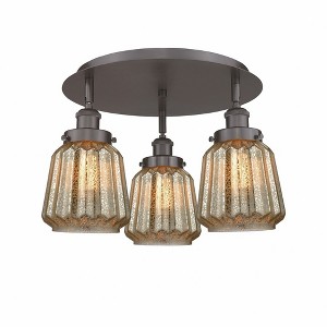 Chatham - 3 Light Flush Mount In Art Deco Style-8 Inches Tall and 18.25 Inches Wide - 1 of 1